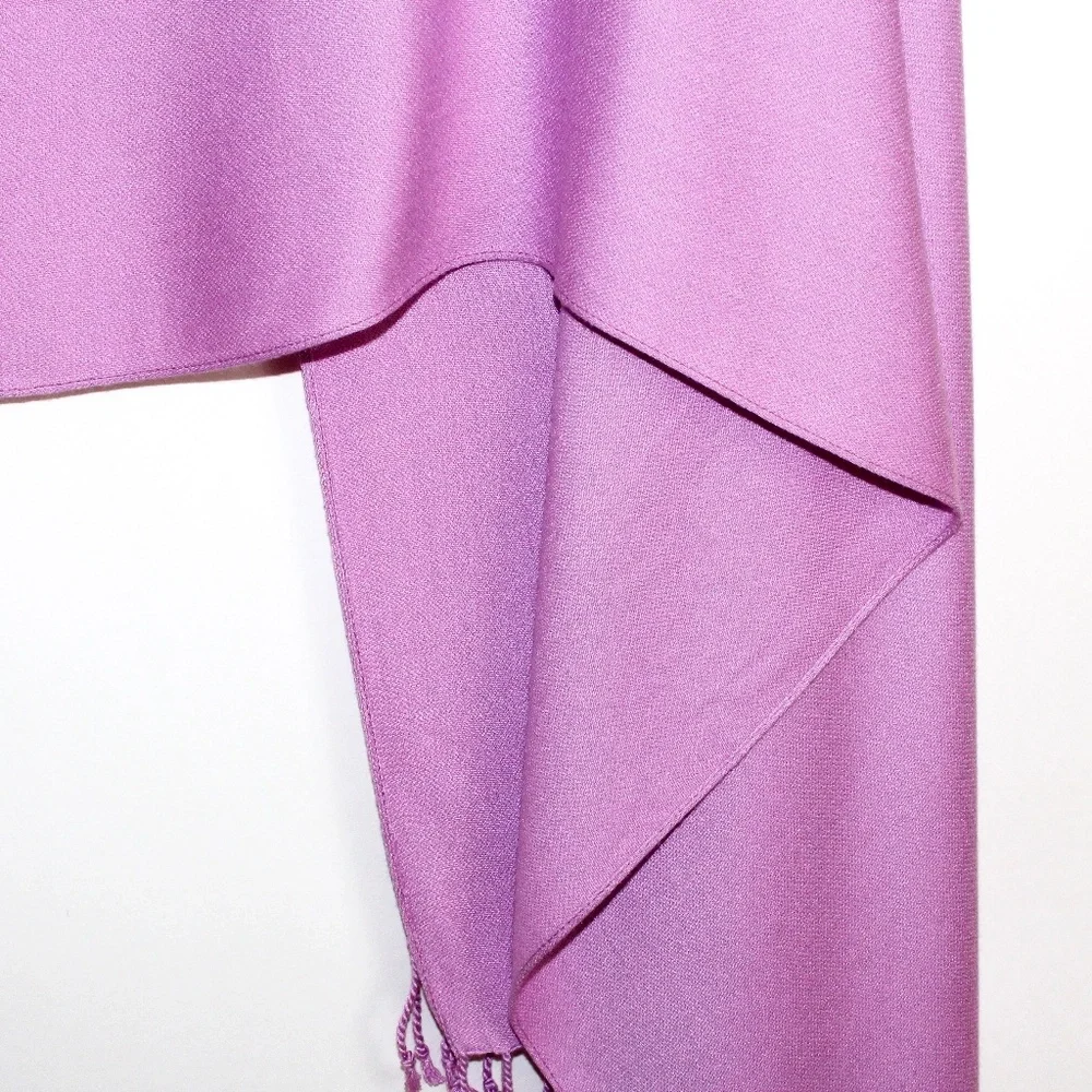 Talbots Tassel Fringe Scarf in Orchid